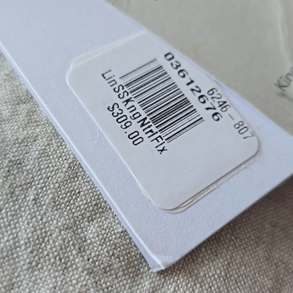 ❤️BUY 2 GET 1 FREE West Elm European Flax Linen Sheet Set, Natural Flax, King